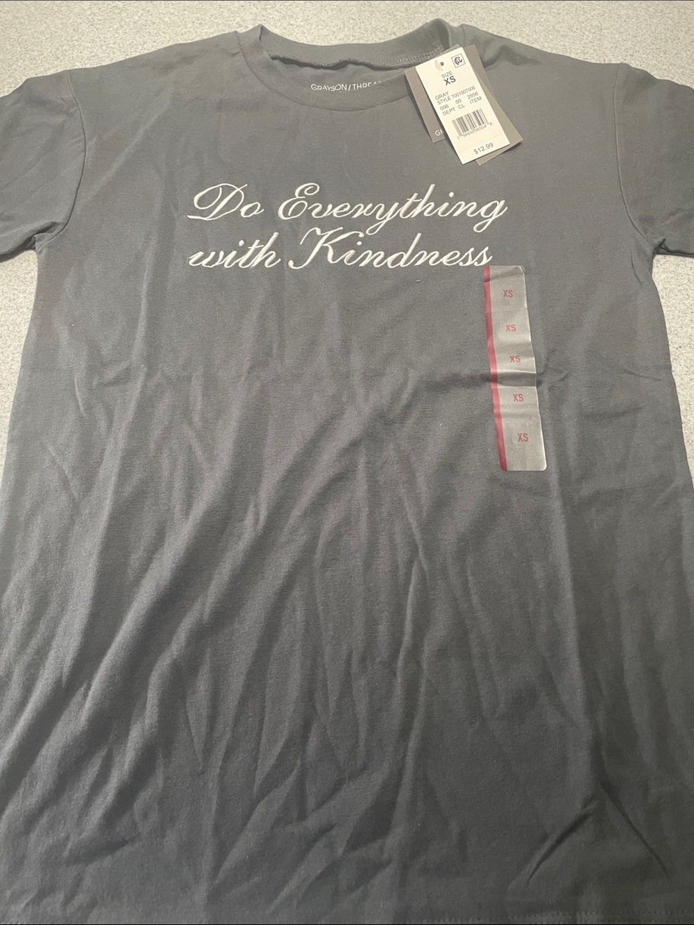 GAP Men's Gray 'Do Everything with Kindness' Graphic Crew Tee
